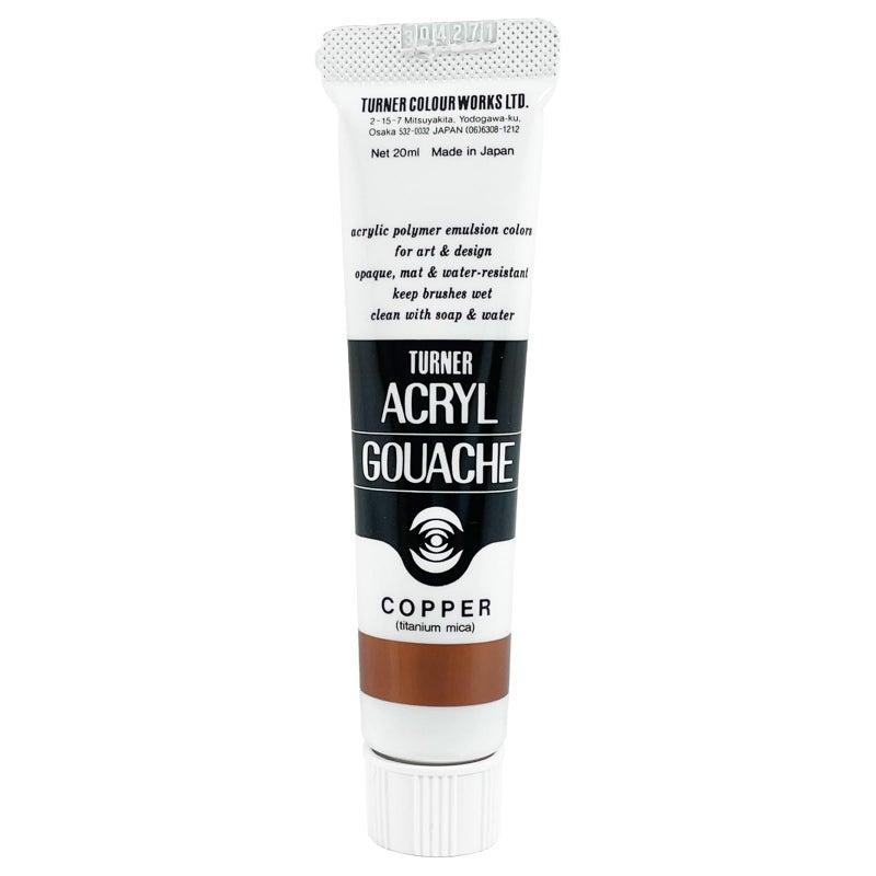 Turner Colour Works Acryl Gouache Artist Acrylic Paint - Single 20 ml Tube - Copper - Image 1